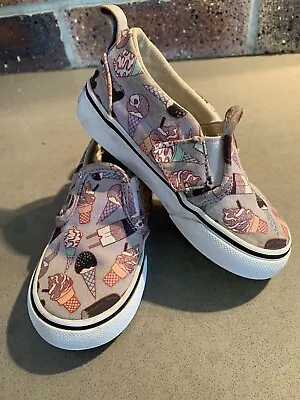 VANS Toddler Girl's Classic Slip-On Skate Shoes Purple Pink Ice Creams US 7 • $26