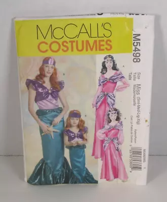 McCall's 5498 Ariel Little Mermaid / Jasmine Costume Pattern Misses S-XL  Uncut • $9.99