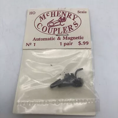 McHenry Couplers HO #1 Knuckle Coupler Automatic And Magnetic (1 Pr.) Free Ship • $7.95