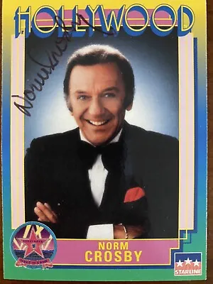 Norm Crosby Signed Autographed Card Twice Comedian In Person  • $30