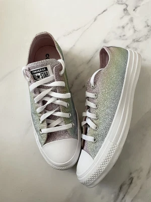 £35 • Buy ALL STAR Converse Womens Trainers Uk6 Eur39 Multicolour Sparkle Fab Condition