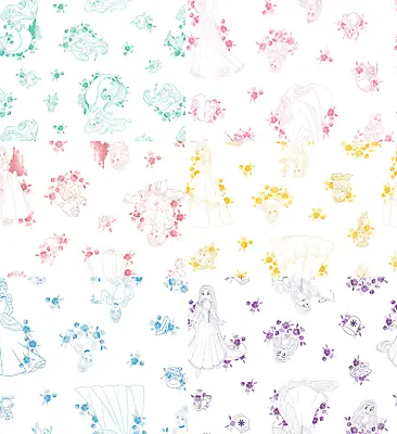 Disney Forever Princess Collection - Toile Cotton Fabric Sold By The Yard • $13.95