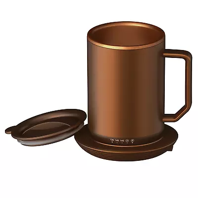 12oz. Stainless Steel Self Heating Coffee Mug With Lid 3.5  X 3.5  X 5 Bronze • $43.99