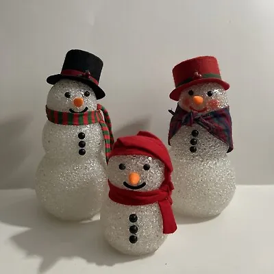 Vintage Avon Chilly Sam And Samantha Snowman With Kid Set Of 3  NO BASE • $44.99