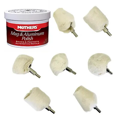 8 PCS Mothers Metal Aluminum Mag Auto Polish Paste Wheel Drill Buffer Tool Kit • $27.95