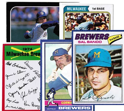 1974 1976 1977 1978 1979 Topps BREWERS BASEBALL CARD Finish Your Set -20% OFF 2+ • $1.25