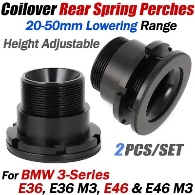 Height Adjustable Rear Spring Perches Lowering Kit For BMW E36 E46 M3 3 Series • $79.99