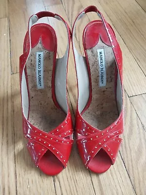 Manolo Blahnik Red Shoes 39 1/2 • $55