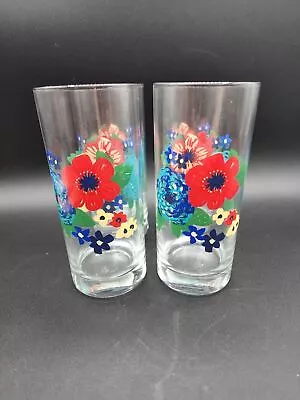 Pioneer Woman Dazzling Dahlias Drinking Glasses Set Of 4 • $45.99