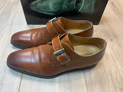 Magnanni Carey Cognac Single Monk Strap Dress Shoes Men's Size 9.5 Box Include • $73.99