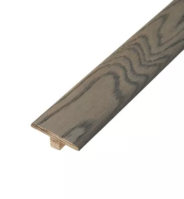 Real Solid Wood T Section Flooring Profiles Trims Door Threshold T Bar DARK OAK • £21.99