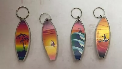 Lot Of 4 Surfboard Key Chains Luau Pool Party Favors • $8.49