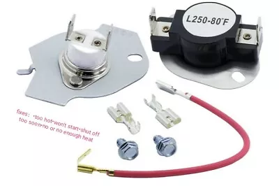 Thermal Cut Off Kit Dryer Thermostat KitchenAid Whirlpool Maytag Kenmore 279816 • $6.98