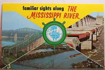 Scenic Mississippi River Familiar Sights Postcard Old Vintage Card View Standard • $0.50