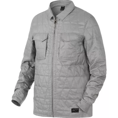 Oakley Nomad Quilted Shacket Jacket Grey Men SZ M Golf Surf Hydrofree Coat Shirt • $64.99