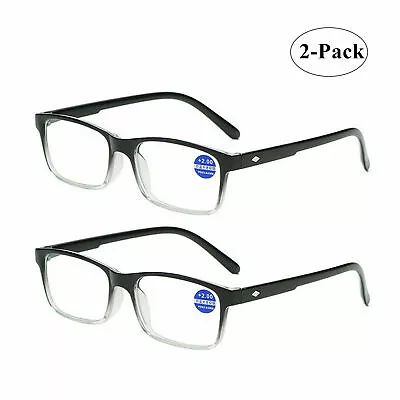 2 Pairs Neutral Anti-Blue Light Reading Glasses Resin HD Eye Glasses Presbyopic • $5.99