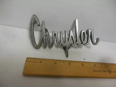 Vintage Chrysler Name Plate Emblem Script Badge 2244242   3 Post Chrome Metal • $25.75
