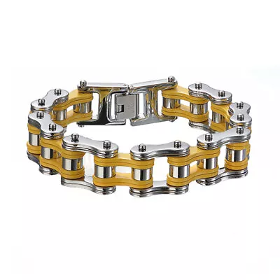 Punk Mens Bracelets Bangle Motorcycle Biker Bicycle Link Chain Bracelets For Men • $12.03