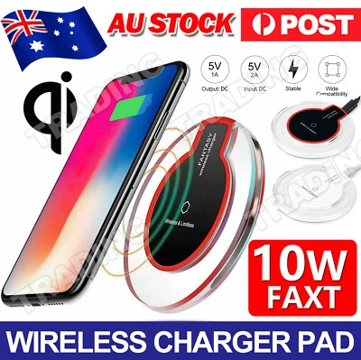 Qi Wireless Charger Charging For IPhone12 X XS MAX 8 Plus Samsung S10 S9 Plus • $6.45