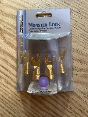 Monster Lock Angled Spades Size M -Speaker Cable Z2 Bi-wire Biwire Z RARE MEDIUM • $130