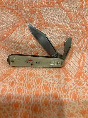 Vintage Autopoint Chicago Advertising Pocket Knife 2 Blade Knife • $14