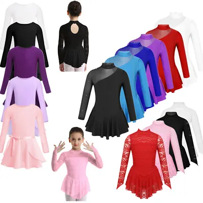 £10.82 • Buy UK Kids Girls Ice Skating Roller Skating Dress Leotard Ballet Dancewear Costume 