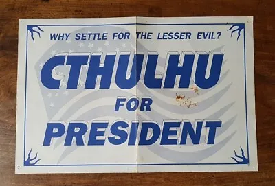 Cthulhu For President Vintage Poster H P Lovecraft Call Of 1980s? • £8