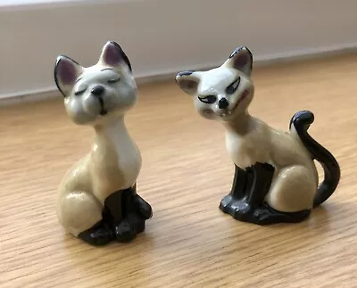 Vintage Wade Whimsies Walt Disney Si And Am Cats From Lady & The Tramp • £8