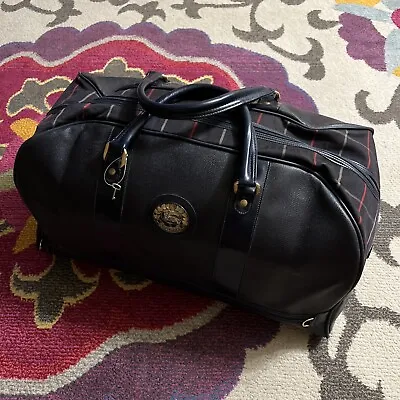 Rare Fantastic Condition Vintage Burberry Weekender Bag Leather Duffle Burberrys • $389