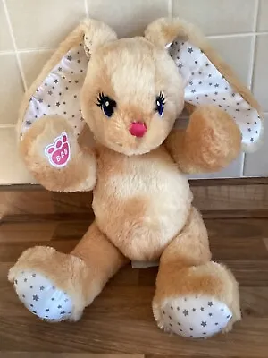 Build A Bear BAB Rabbit Bunny Girl Moveable Jointed Plush Soft Floppy Ears Stars • £7.99