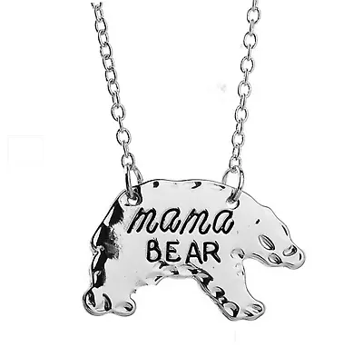 Mama Bear Pendant Necklace - Mother Gift - Polar Bear Design - UK Stock • £6.99