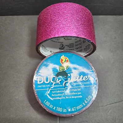 Lot Of 2 Rolls DUCK TAPE Purple Glitter Pattern 1.88  X 10 YD Each • $8