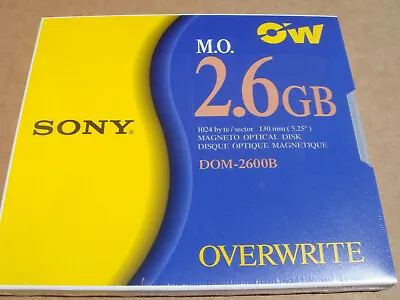 NEW Sony DOM-2600B 2.6GB OVERWRITE 5.25 MO OPTICAL DISK • $15