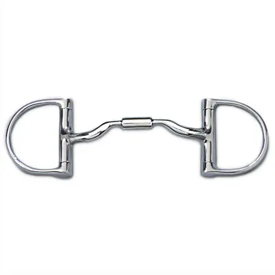 70TO 4 1/2 In Myler Dee Horse Bit Snaffle Without Hooks Low Port Comfort • $149.95