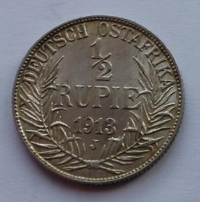 1913 German East Africa 1/2 Rupee • £350