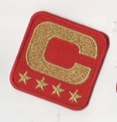 $14.99 • Buy NFL 2019 SEASON CAPTAIN'S JERSEY 4-⭐⭐⭐⭐-GOLD-STAR RED PATCH Iron-on GOLD-C-PATCH