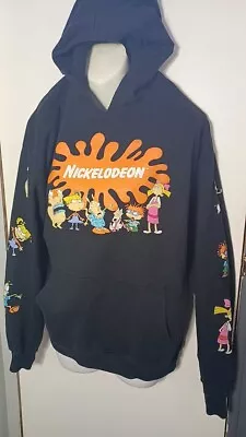 Nickelodeon Vtg 90s Style Rugrats Womens Juniors XL Black Sweatshirt Hoodie 2021 • $16.07