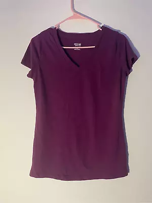 Mossimo Womens Small Purple Short Sleeve V Neck Shirt • $14.99