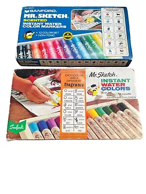 Vtg 90s USA Sanford Mr Sketch Scented Instant Water Color Marker Set 20 Total • $19