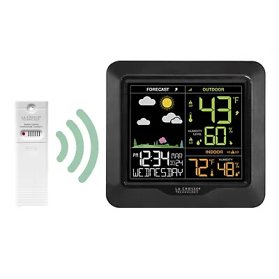 S85814 La Crosse Technology Wireless Color Weather Station With TX141TH-BV3 NIB • $49.95