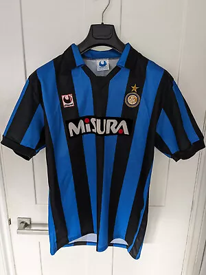 Inter Milan Home Jersey Uhlsport Misura 1990-91 L • £23