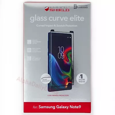 $10.99 • Buy ZAGG Samsung Galaxy Note9 Screen Protector InvisibleShield Glass Curve Elite