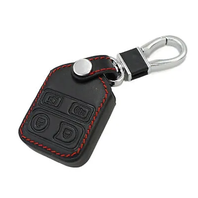 Black Leather 4 Buttons Key Fob Cover Fits Fitsd Lincoln Mercury Focus Explorer • $10.86