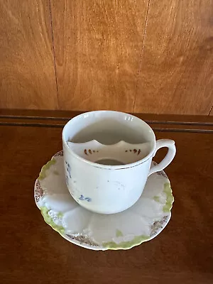 Vintage Mustache Mug With Saucer • $13