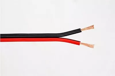 20m Of Red & Black 2 X 0.35mm HiFi/Home/Car Audio Loudspeaker/Speaker Cable/Wire • £4.99