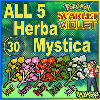All Herba 5 Mystica 30 In Total Pokemon Scarlet And Violet Random 5iv Pokemon🌟 • $9.99