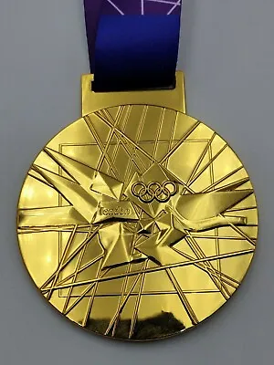 £14.95 • Buy London 2012 Olympic Replica 'GOLD' Medal With Ribbon 1:1 Scale