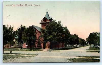 OAK HARBOR Ohio OH ~ M.E. CHURCH Ottawa County 1910 Postcard • $7.98