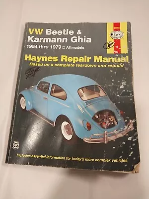 Repair Manual  Haynes 96008 For Volkswagen Beetle And Karmann Ghia 1954 - 1979 • $14.99