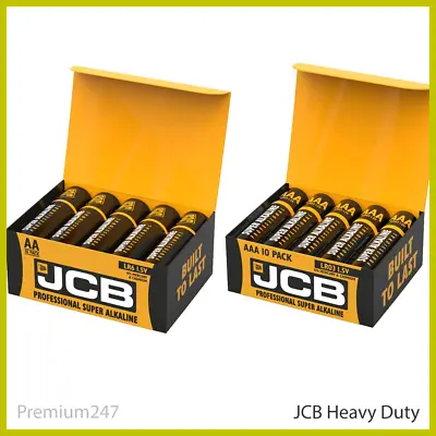 Jcb Industrial Pro Aa & Aaa Alkaline Batteries Lr03 Lr6 Longest Expiry Date • £4.09